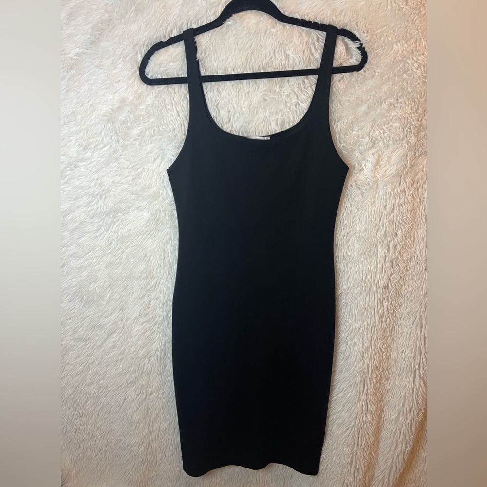 Zara Black Body-con Dress Mid- length